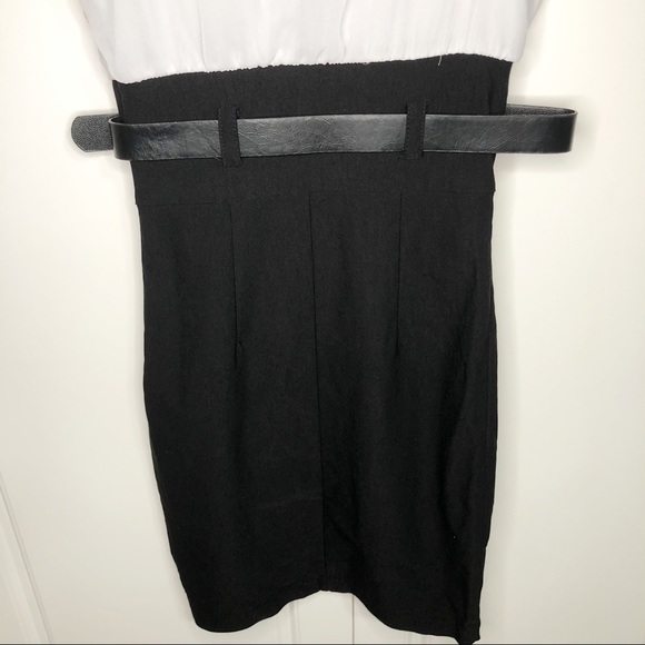 Urban Behaviour S Black White Blouse Skirt Dress - Picture 6 of 8